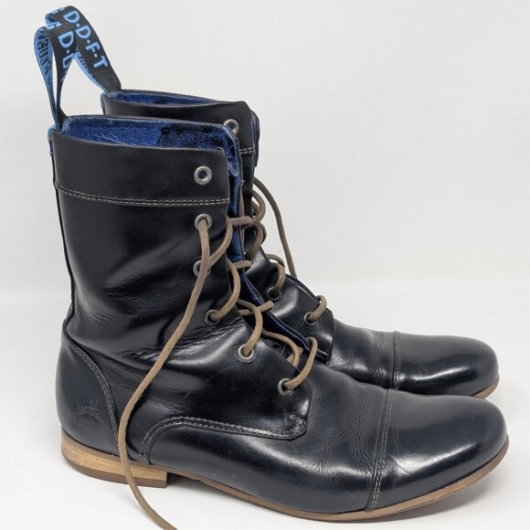 JOHN FLUEVOG Lace Up Leather Combat Boot Radio BBC Men\'s 8 (Or wm 9.5 or 10?) main image 9